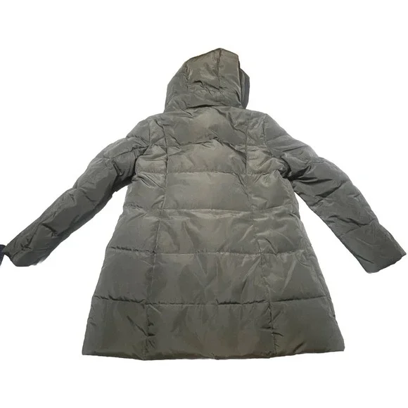 Women's COLE HAAN Signature Black Down 32" Long‎ Quilted Puffer Jacket Size XL - Picture 11 of 12